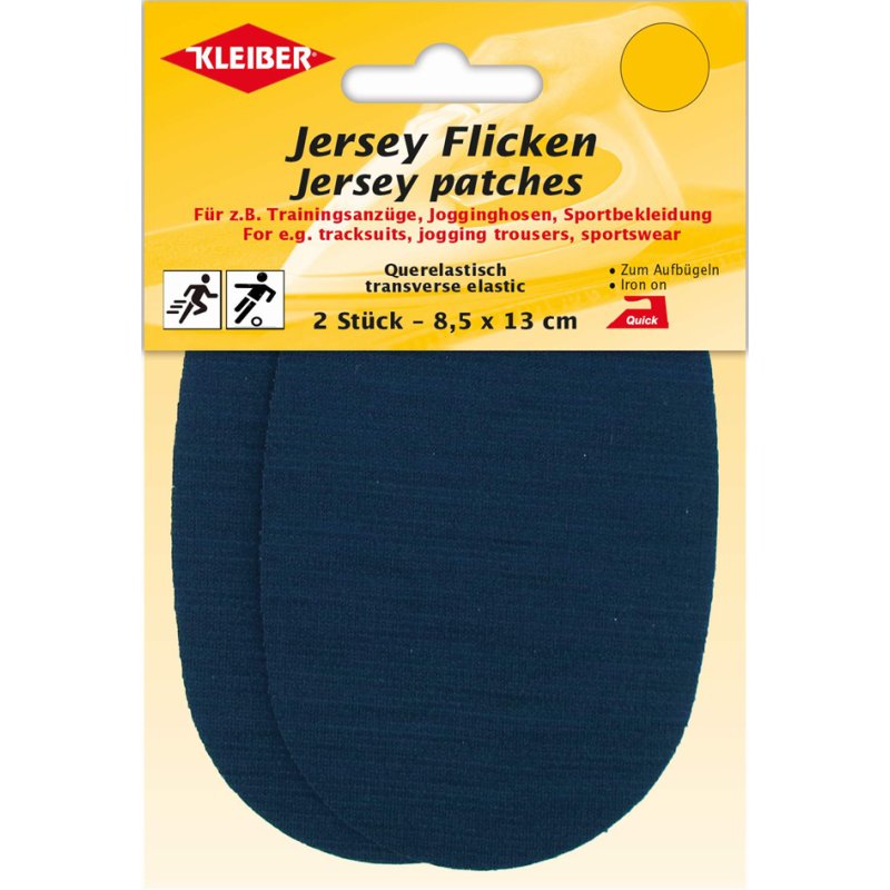 KLEIBER feuilles de pressage jersey, 85×130 mm, noir, 2 pièces